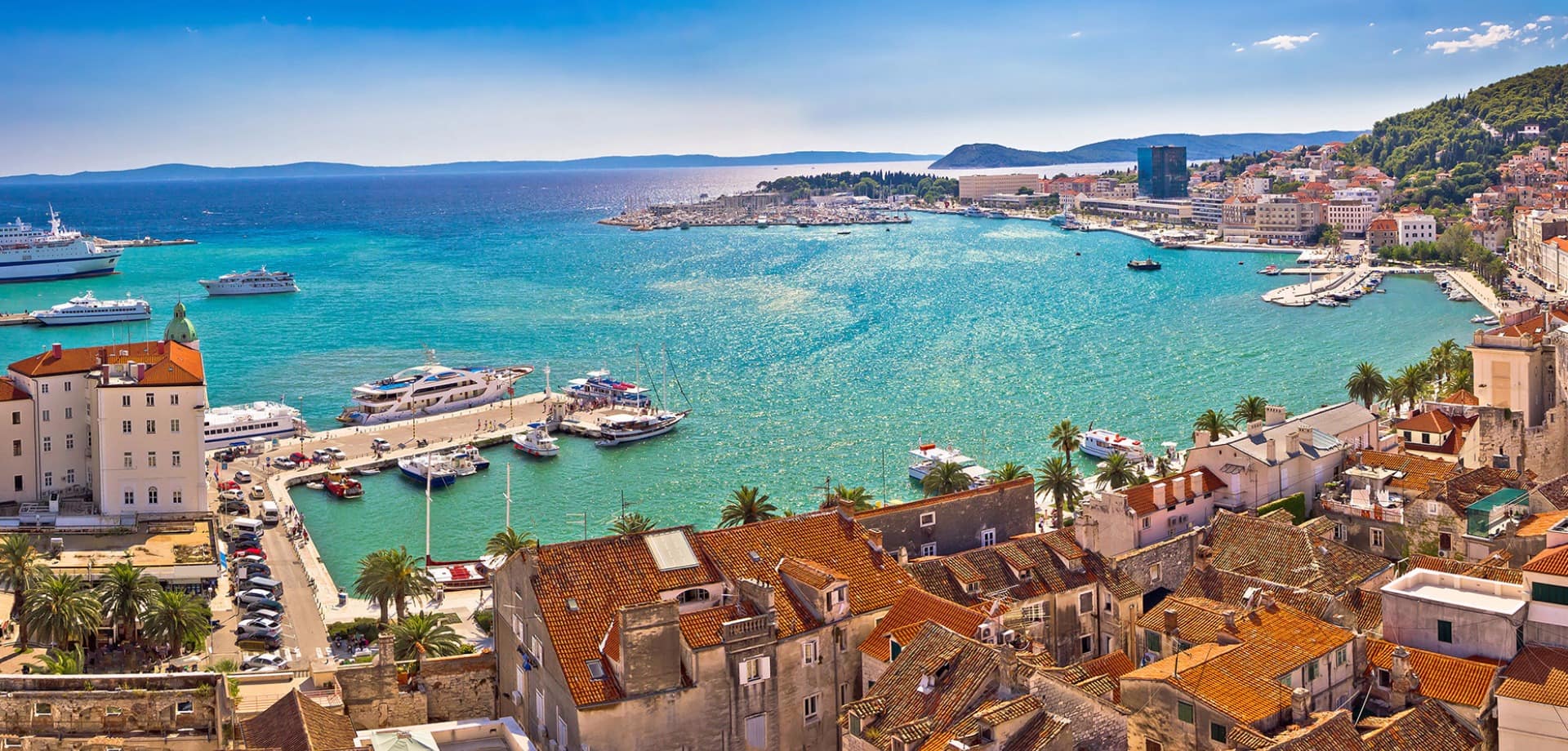 Vista panorâmica de Split, Croácia.